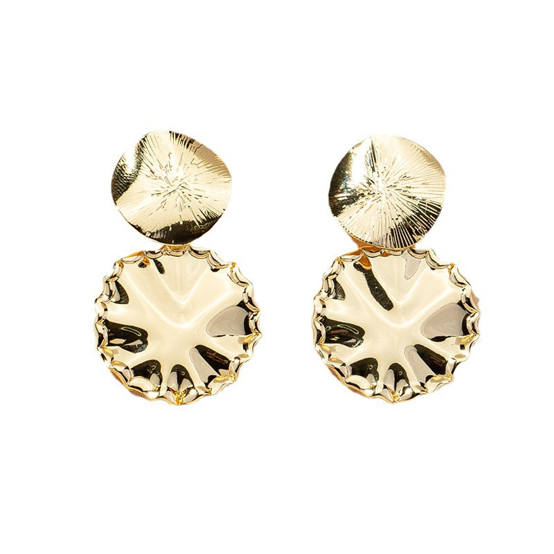 Exaggerated Retro Fashion Metal Earrings - Vienna Verve Collection