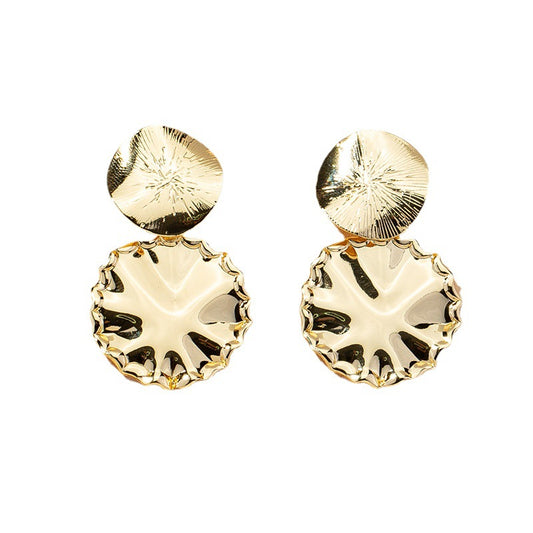 Exaggerated Retro Fashion Metal Earrings - Vienna Verve Collection