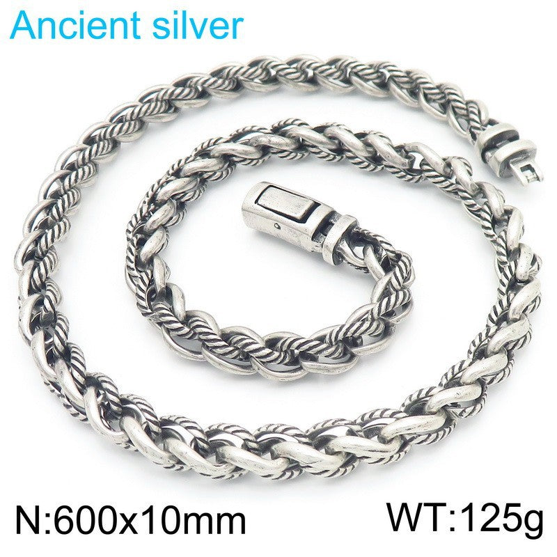 Planderful Personalized Mens Titanium Necklace Keel Chain