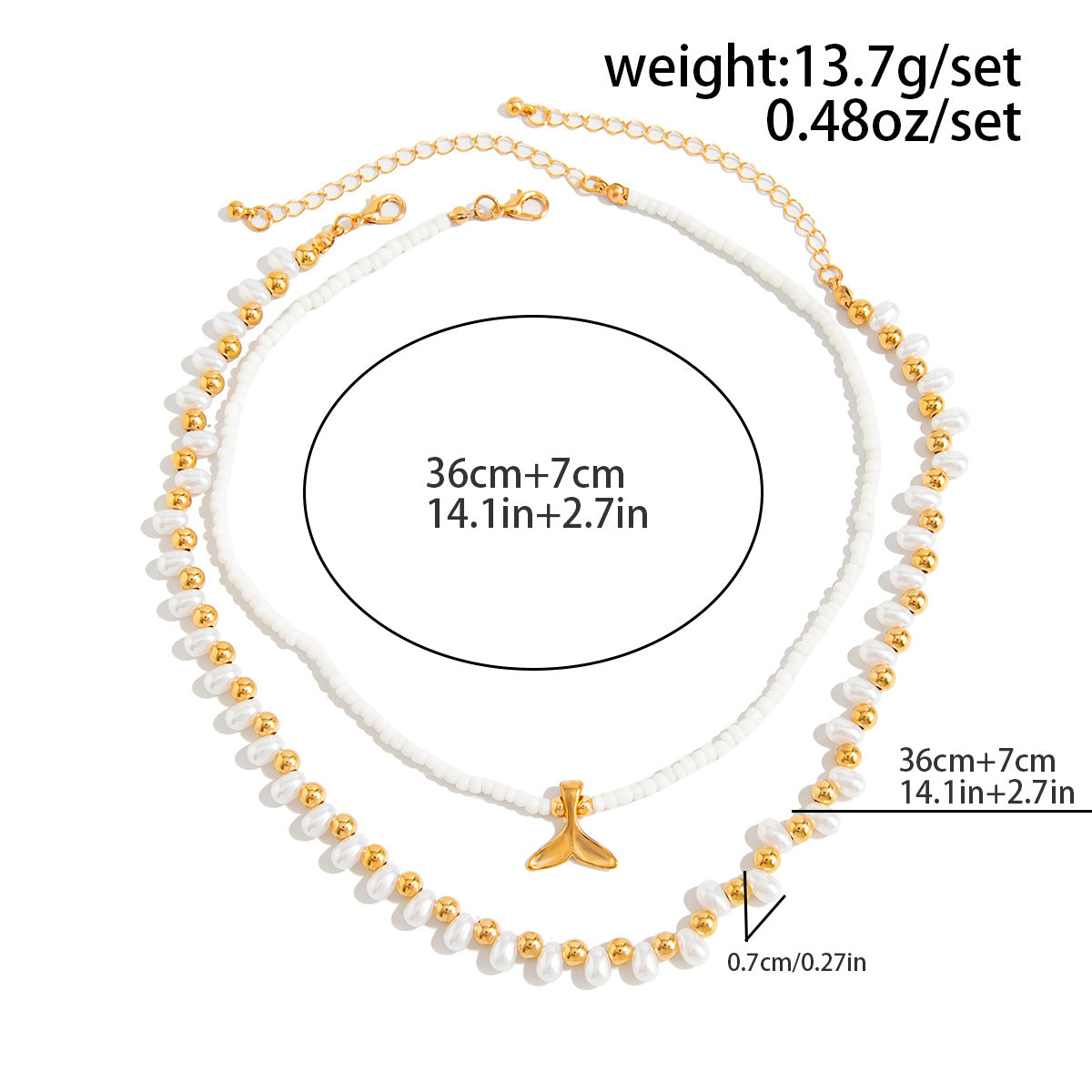 Fishtail Pearl-Style Coastal Necklace Collection