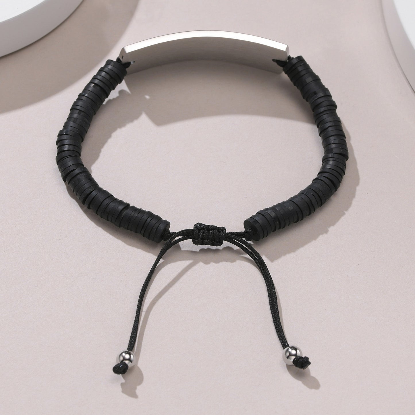 Adjustable Hand Rope Medical Logo Silicone Ring Bracelet for Men