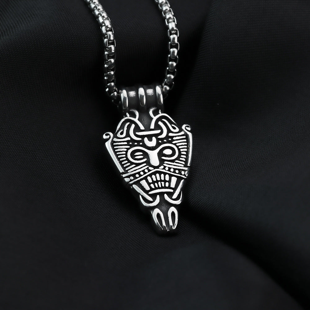 Vintage Viking Stainless Steel Men's Pendant Necklace