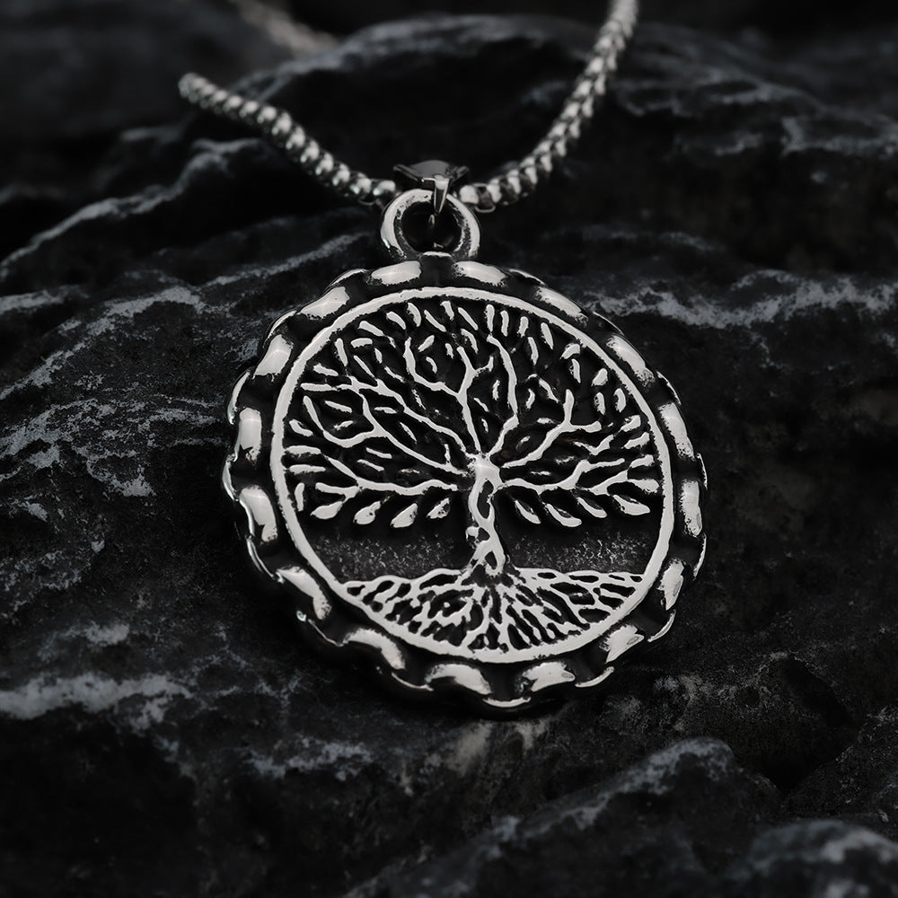 Nordic Retro Stainless Steel Men's Pendant Viking Necklace