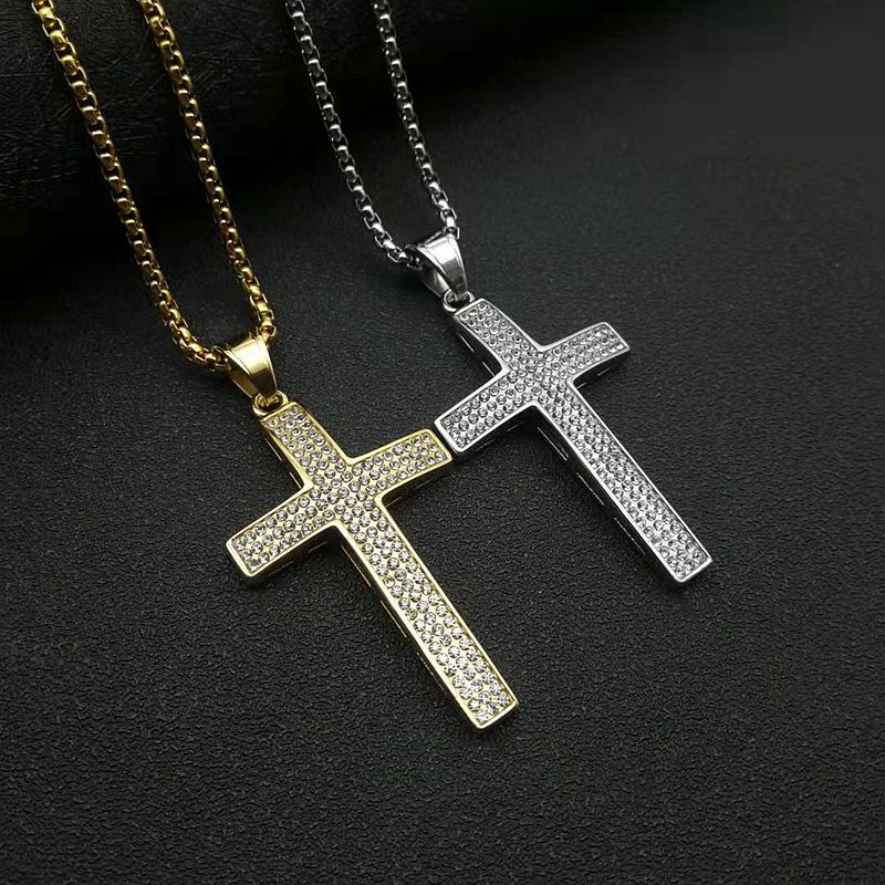 Steel Necklace – Elegant Cross Pendant