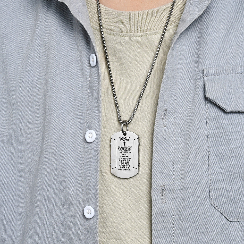 Steel Necklace - Elegant Mens Street Style Pendant Planderful Everyday Genie Collection