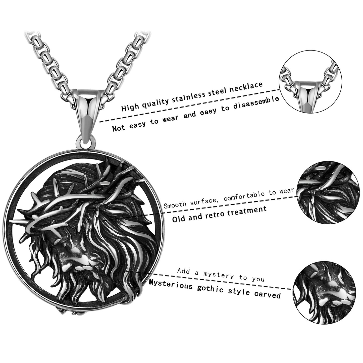 Steel Necklace – Statement Hip-Hop Men's Pendant Chain For Urban Streetwear By Planderful