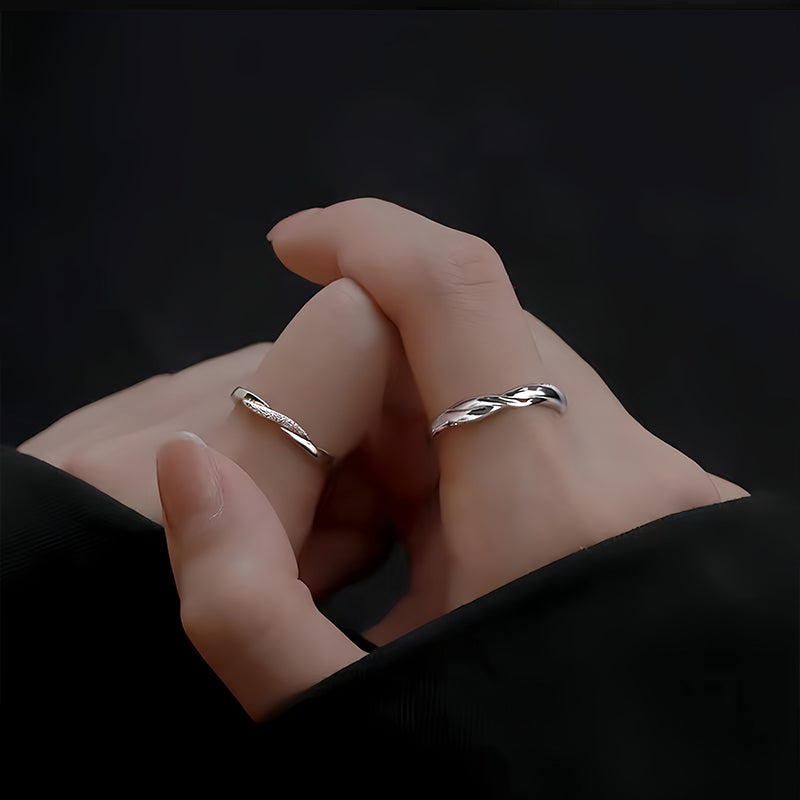 Planderful Everyday Genie – 925 Sterling Silver Mobius Ring for Couples and Women Light Luxury High-End Gift for Male Girlfriend