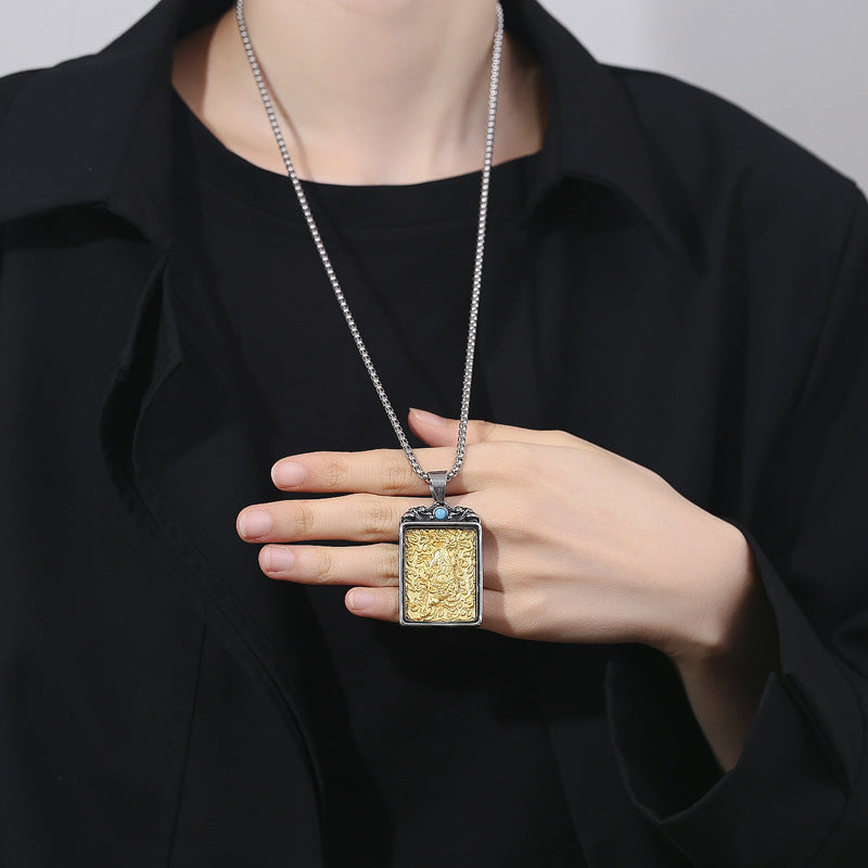 Titanium Steel Gold-Plated Necklace – Luxury Men