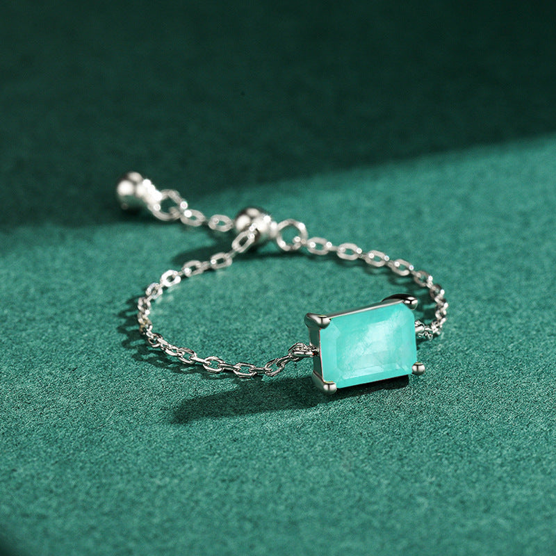 Everyday Genie S925 Silver Ring with Imitation Palaiba Tourmaline