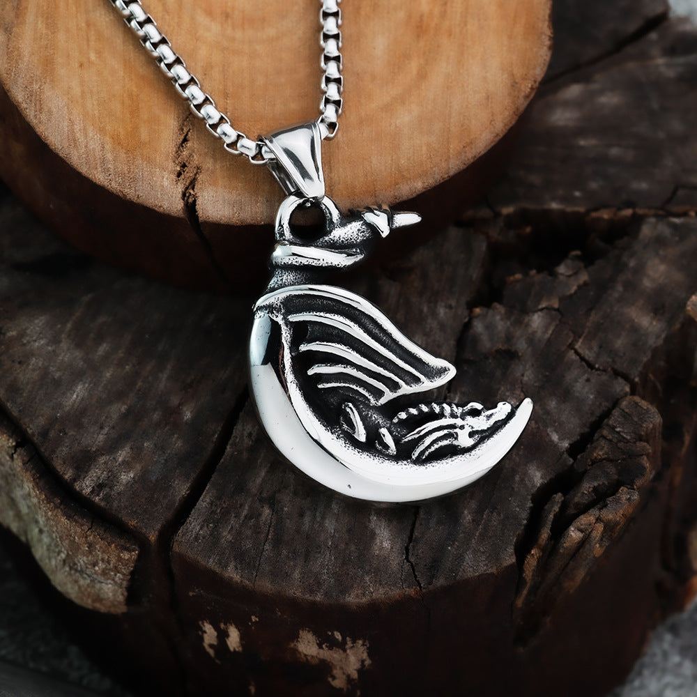 European And American Retro Stainless Steel Men's Pendant Necklace