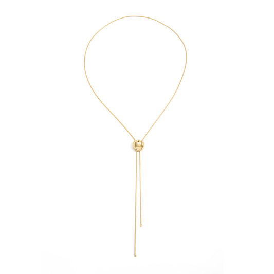 Adjustable Round Y-Shaped Snake Chain Necklace