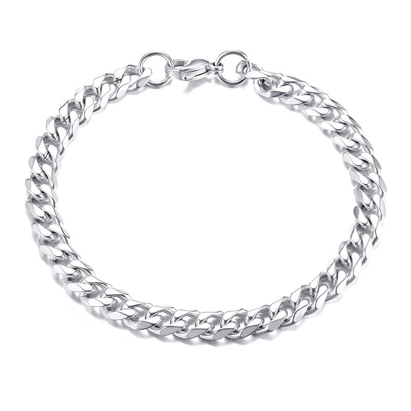 European And American Men's Titanium Steel Simple Bracelet