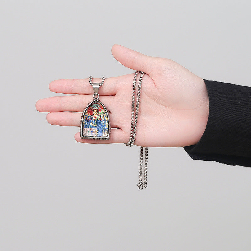 Steel Necklace - Dainty Zodiac Signs Bodhisattva Pendant With Patron Saints Buddha Symbol Planderful Gift