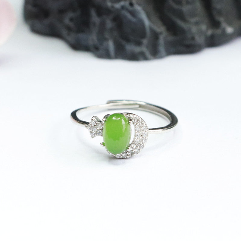 Hetian Jasper Stars & Moon Ring