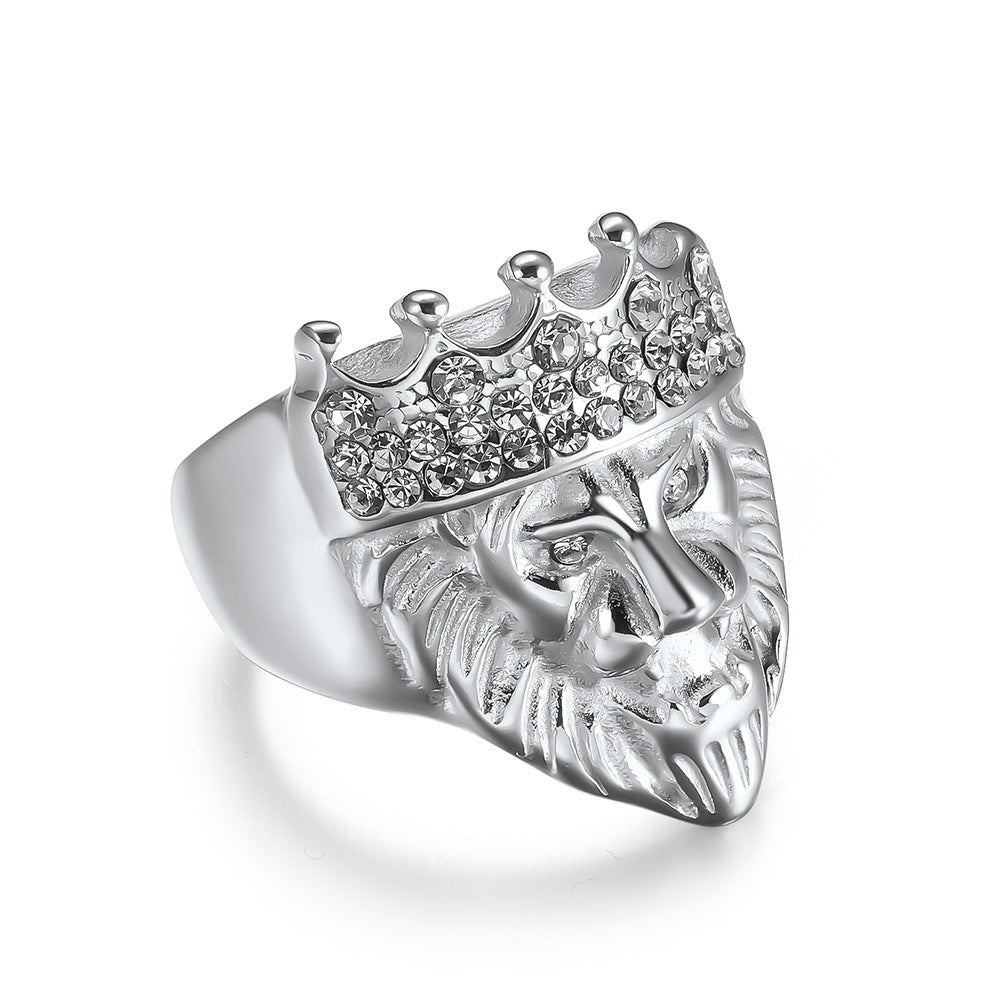 Lion King Stainless Steel Ring Men's