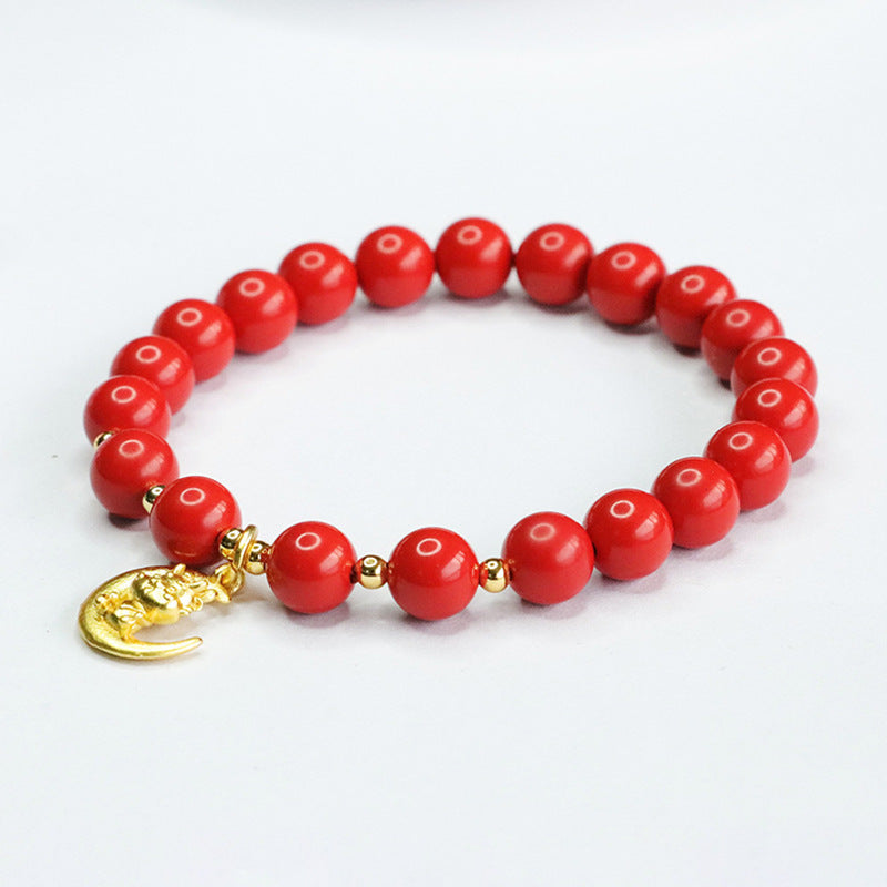 Zodiac Dragon Bracelet with Cinnabar Stone