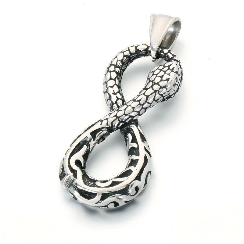 Beast Reptile Fish Titanium Steel Pendant Vintage Dragon Snake Crocodile Men's Stainless Steel Necklace