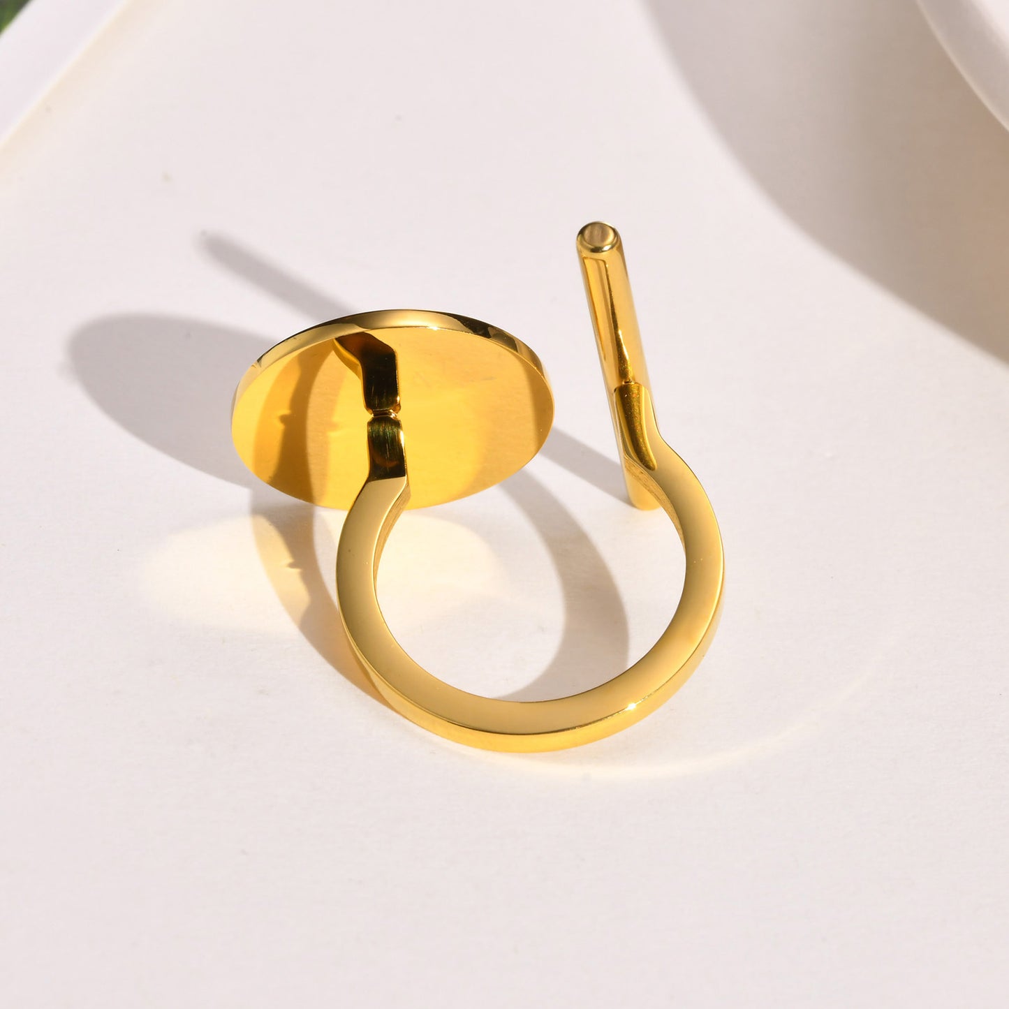 Cross-Border Jewelry Stainless Steel Triangle Geometric Ring