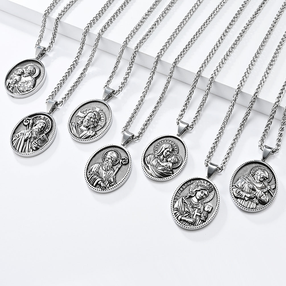 European And American Virgin Mary Pendant For Men Gifts