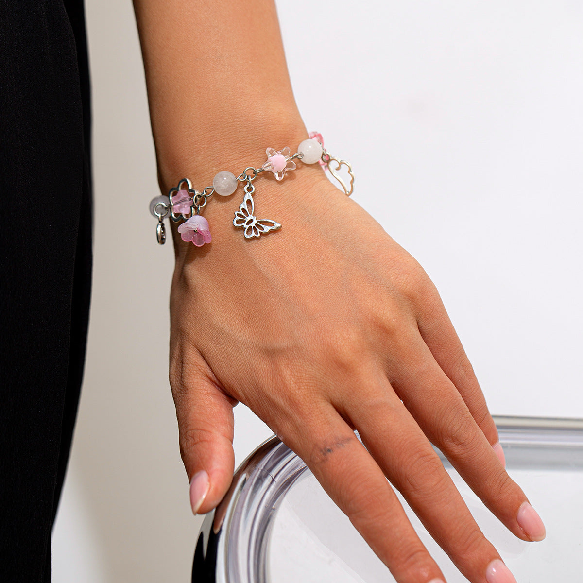 Planderful Vienna Verve Bracelet For Women Pastoral Bow Tassel Imitation Pearl Star Jewelry