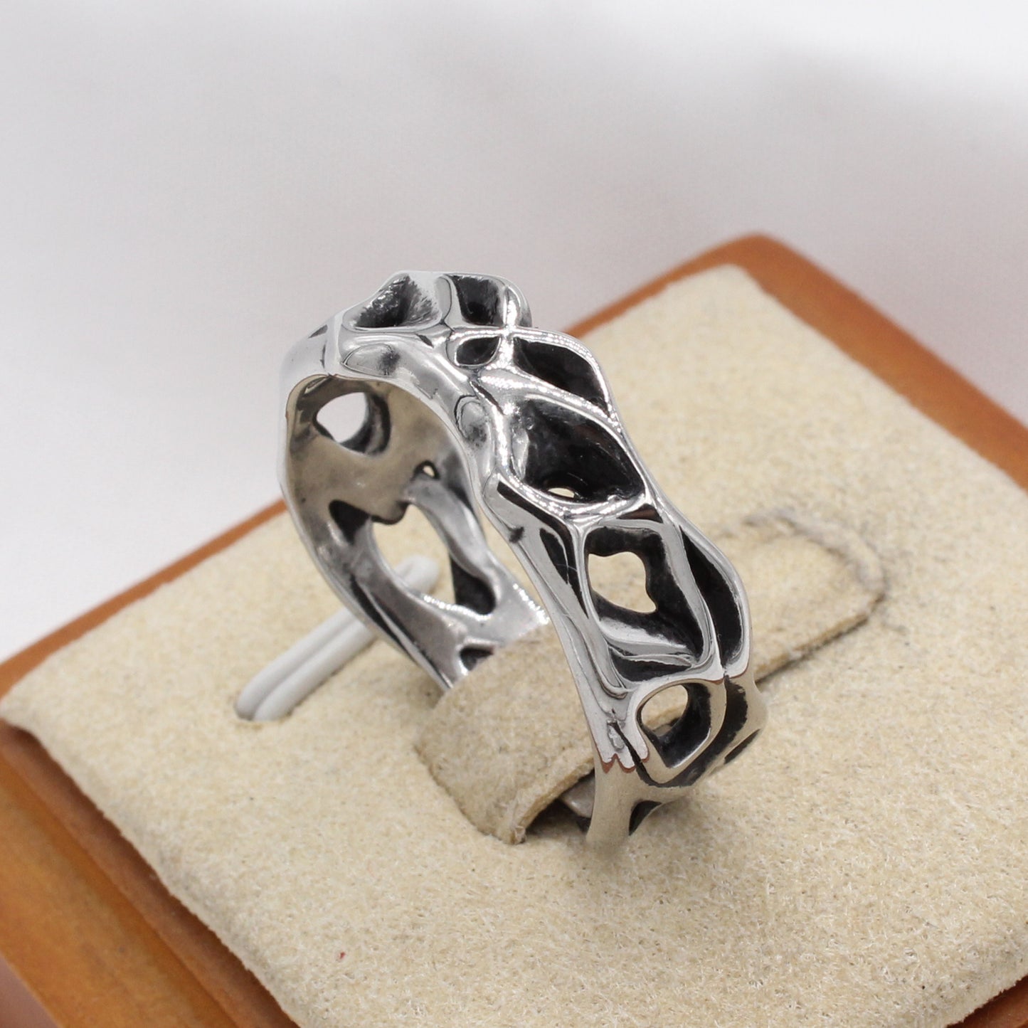 Planderful Jewelry Titanium Ring For Men Flame Retro Style European American Inspired Design