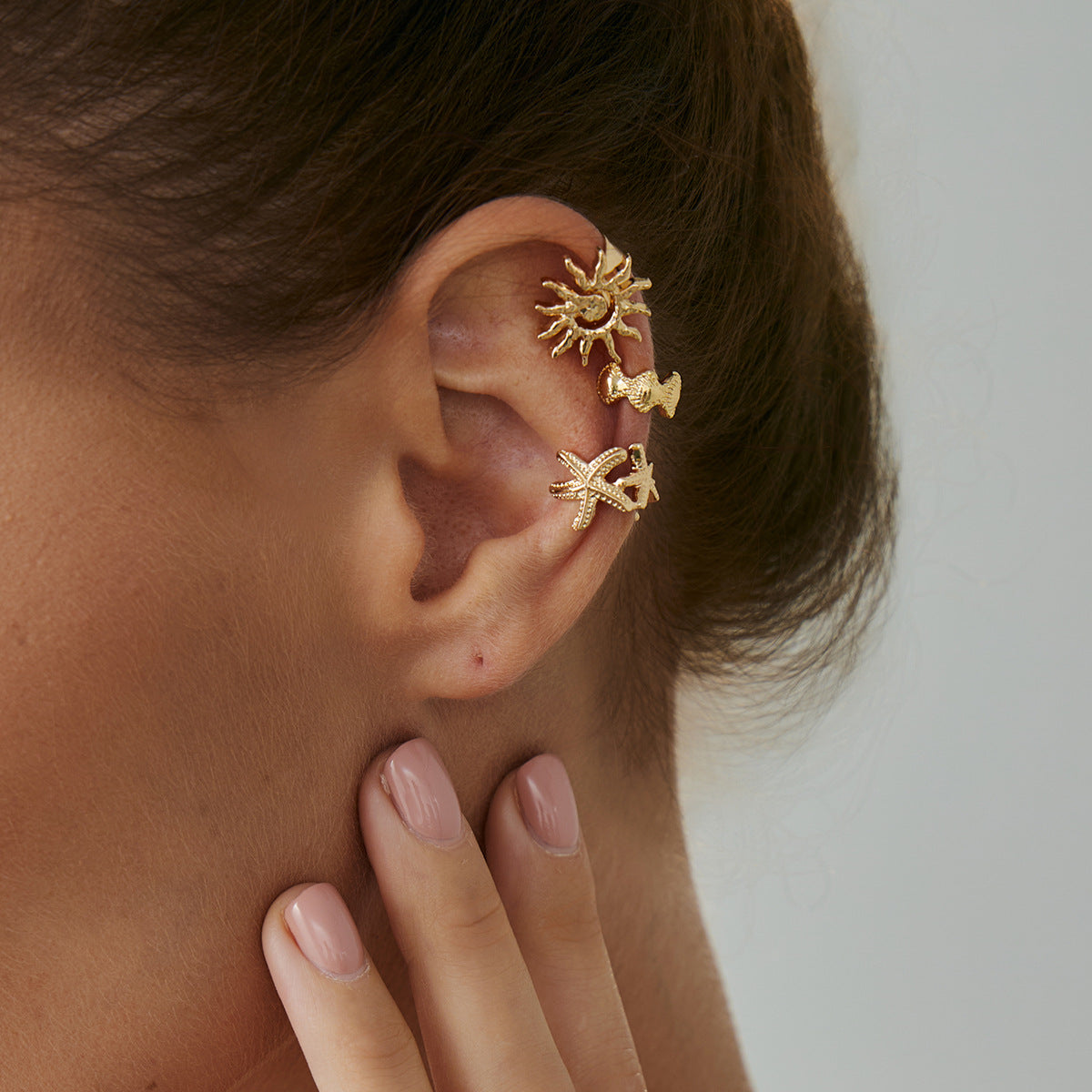 Starfish Pendant Earrings Planderful Statement Ocean Breeze Conch Set for Women Beach Lovers