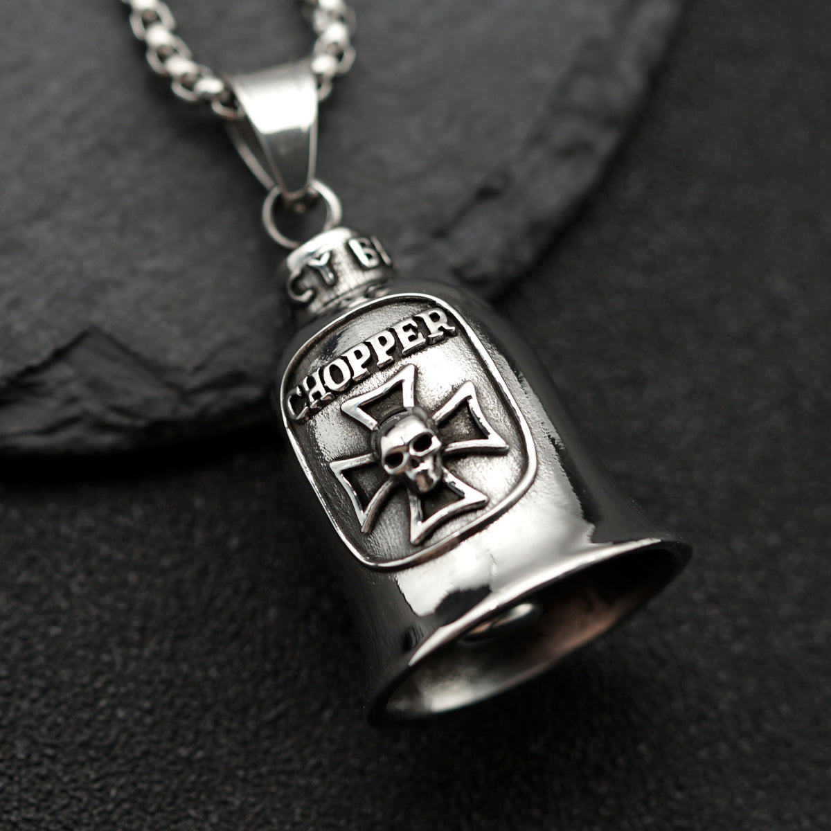 Punk Skull Cross Pendant Necklace