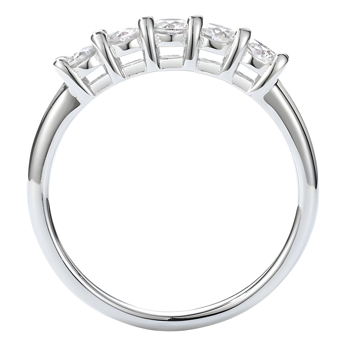 Planderful Classic Moissanite Sterling Silver Ring – 3 × 3 mm, 0.5 ct