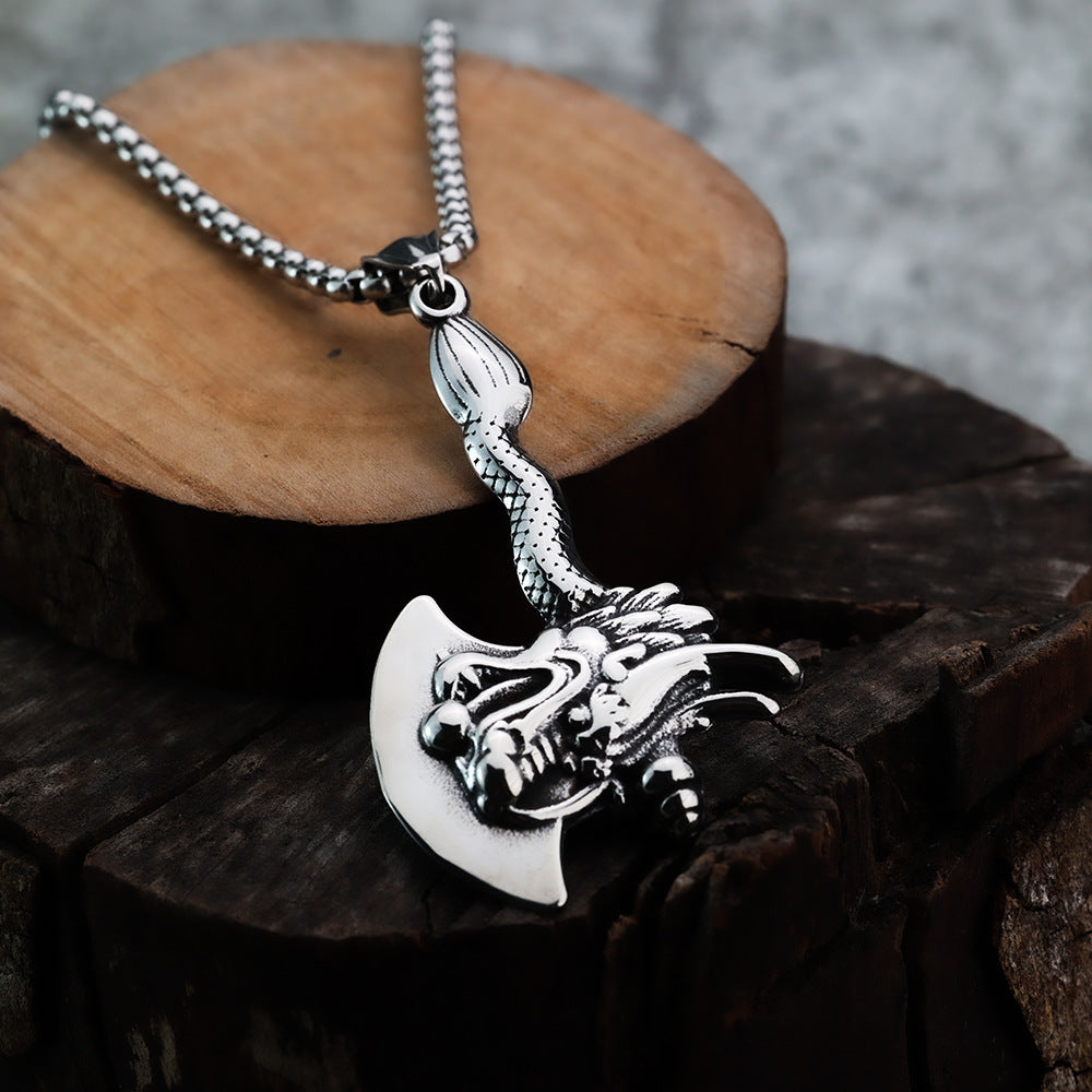 Trendy Dragon Soul Stainless Steel Viking Pendant for Men