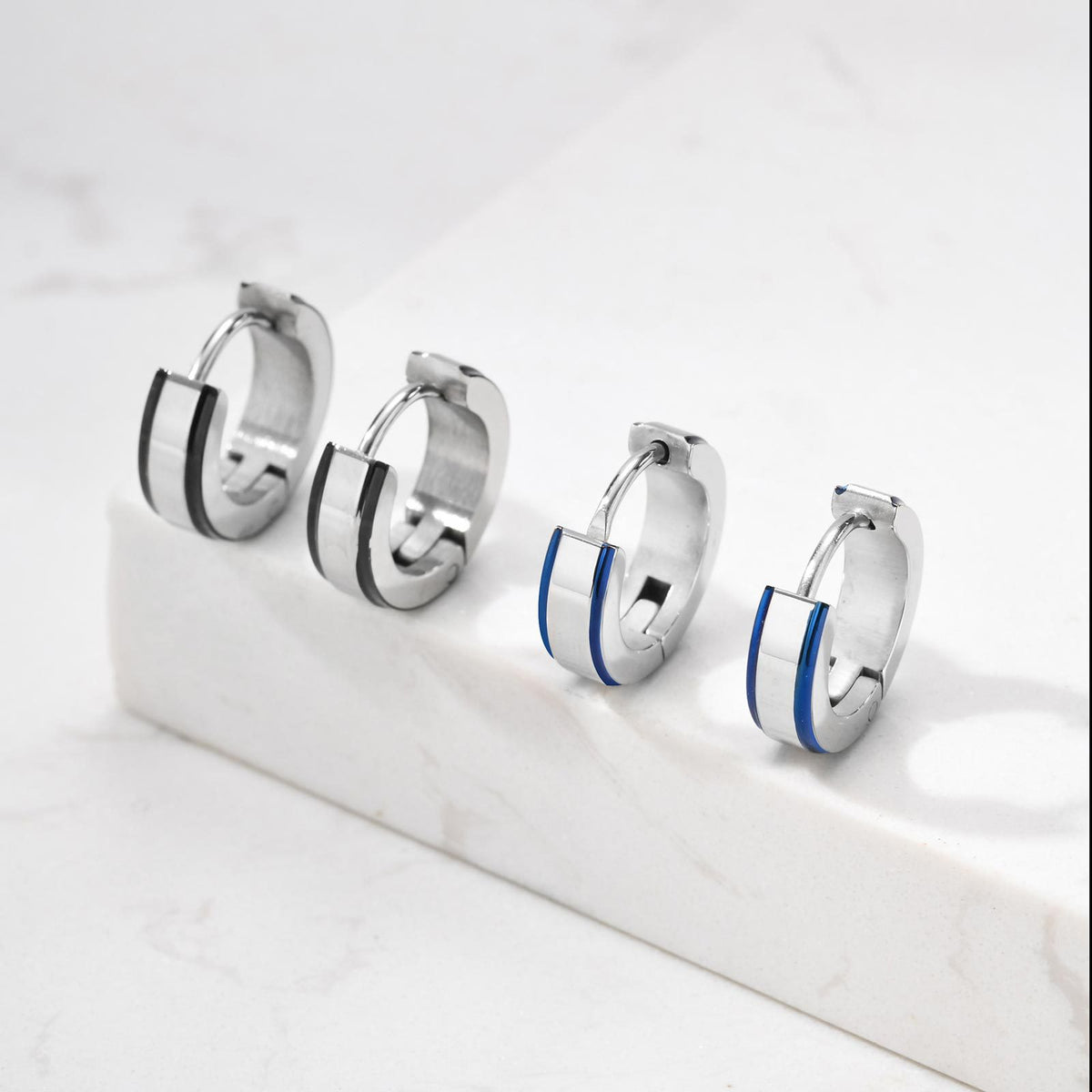 Stainless Steel Single Earrings — Three Colors