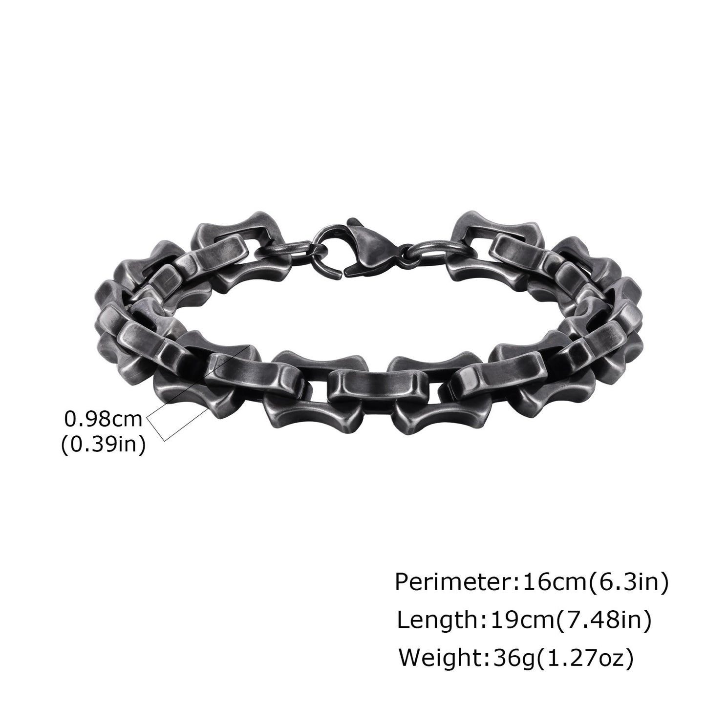 Planderful Stainless Locomotive Chain Bracelet For Men