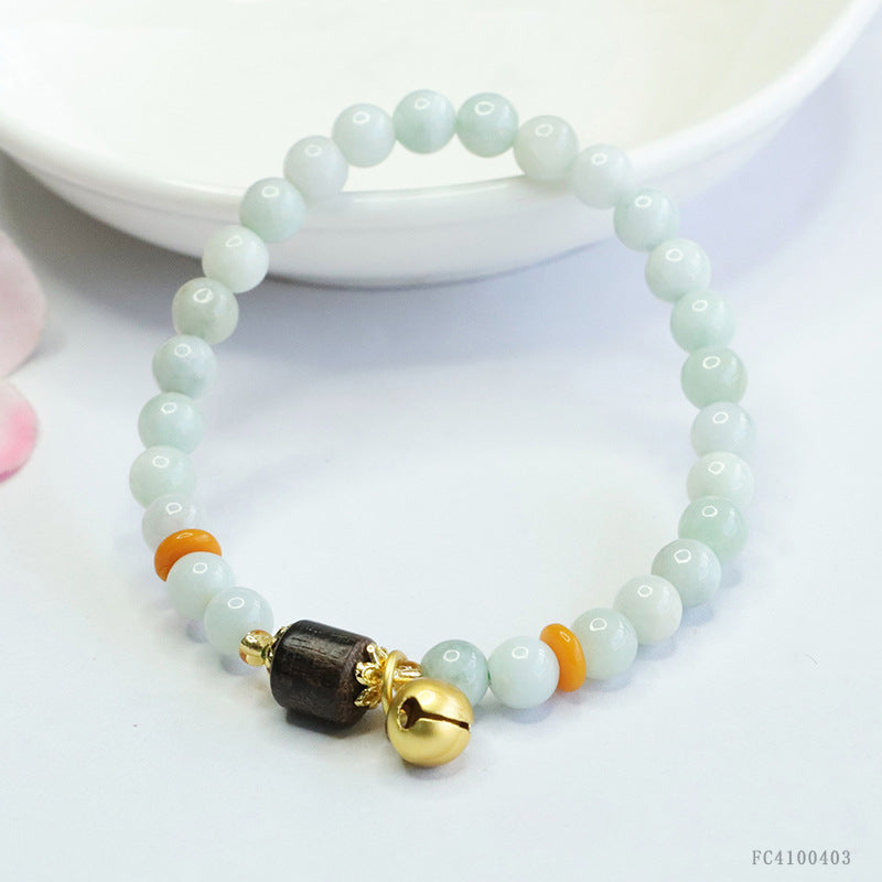 Jadeite Agarwood Beaded Bracelet