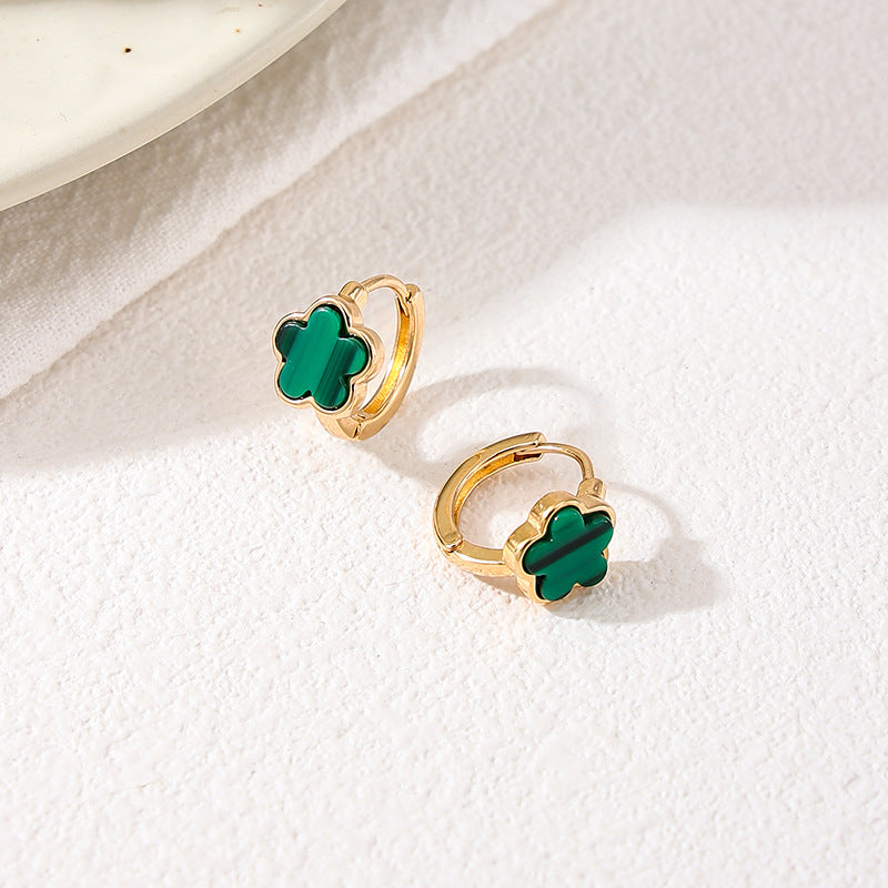 Planderful Vienna Verve Earrings – Elegant Five-Leaf Clover Design