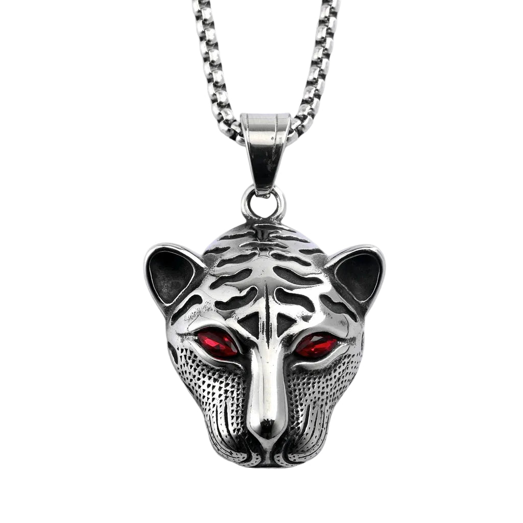Vintage Lion Stainless Steel Pendant Necklace