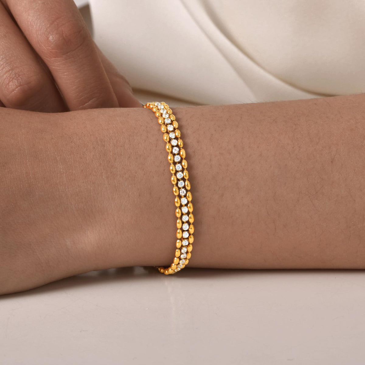 Zircon Vintage Stainless Steel Bracelet