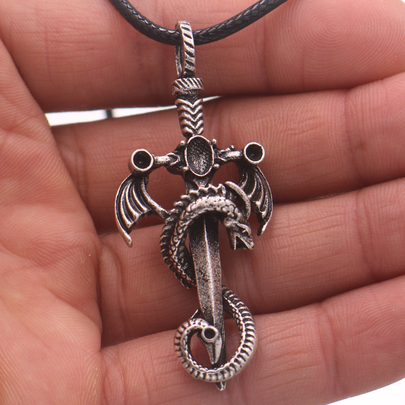 Planderful Dragon Sword Necklace For Men And Women Custom
