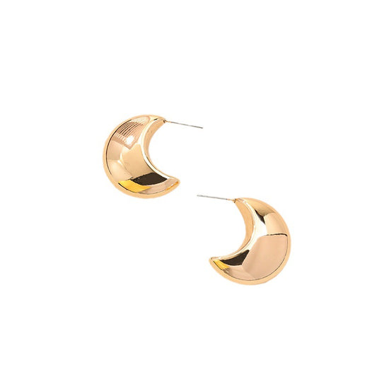 Elegant Pea Shape Metal Earrings from Vienna Verve Collection