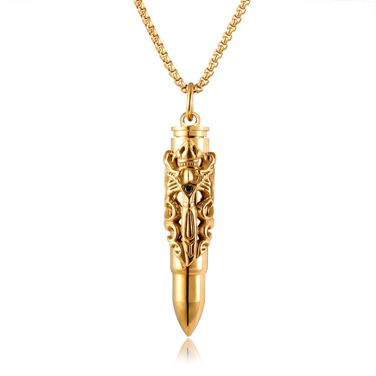 1. Planderful Double Dragon Sword Pendant Necklace In Steel Mens Jewelry Gift For Him