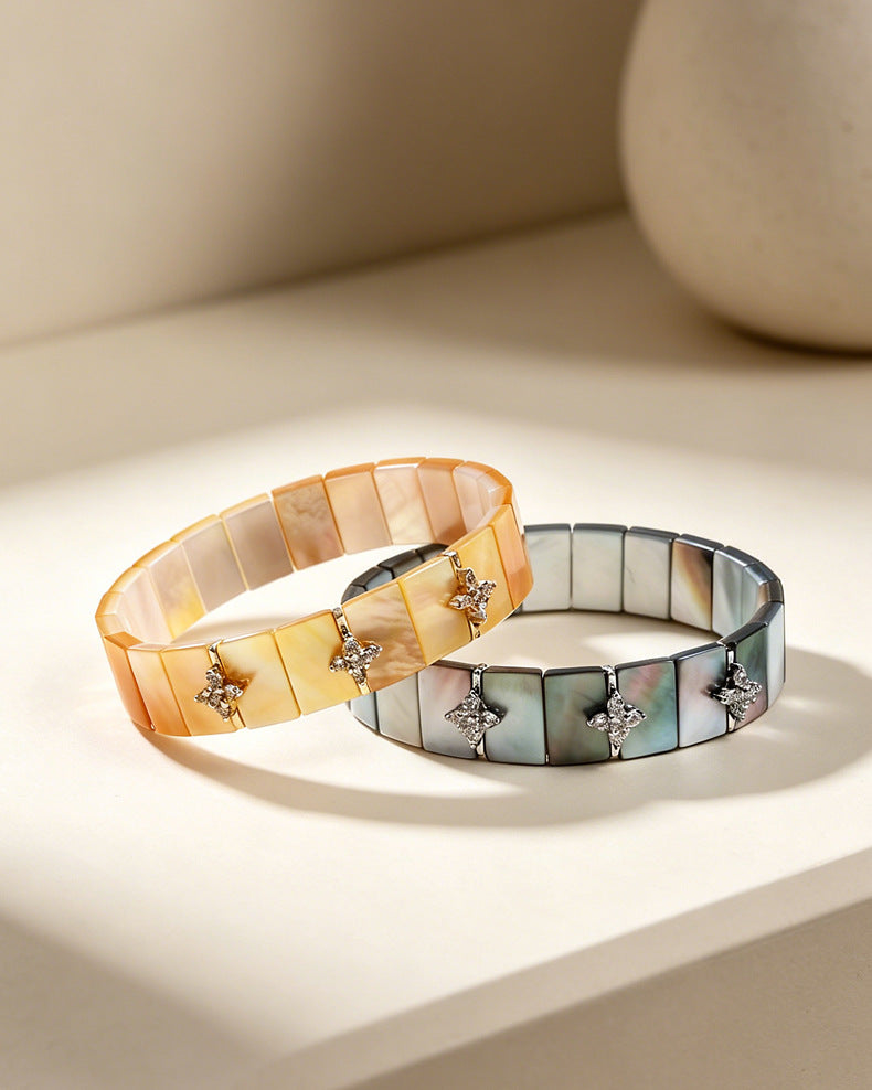Butterfly Shell Cross Star Bracelet