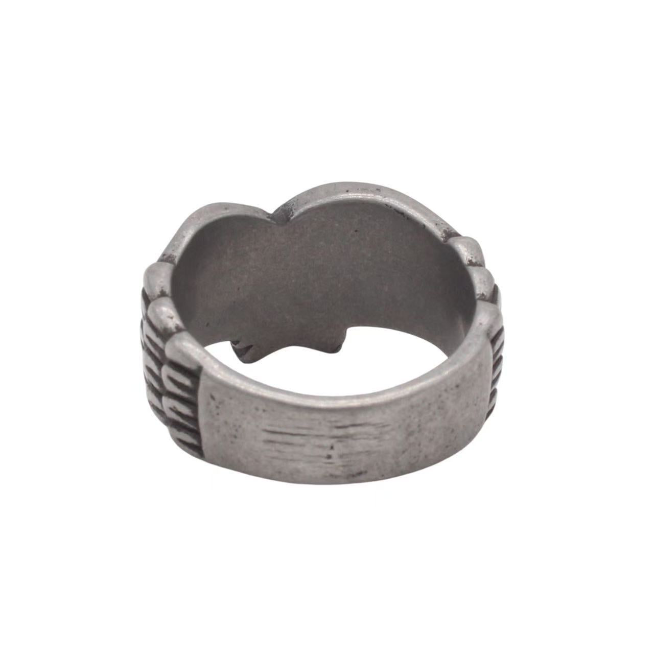 Planderful Jewelry Titanium Steel Angel Wing Ring For Men Vintage Feather Design