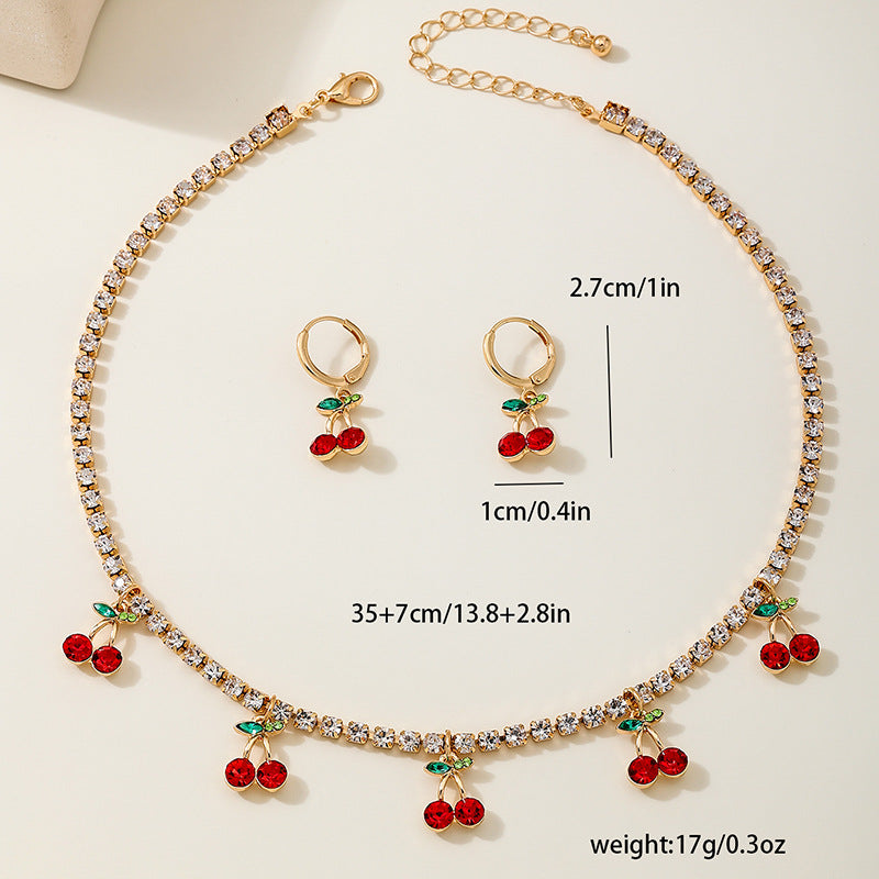 Planderful Vienna Verve Cherry Jewelry Set for Fashion Lovers