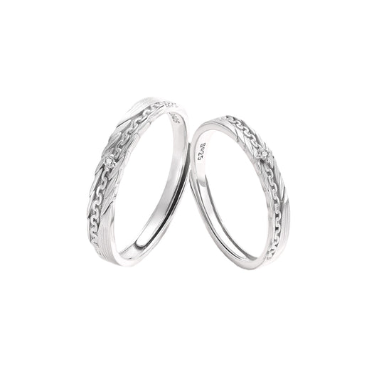 Minimalist Lava S925 Sterling Silver Men's Ring