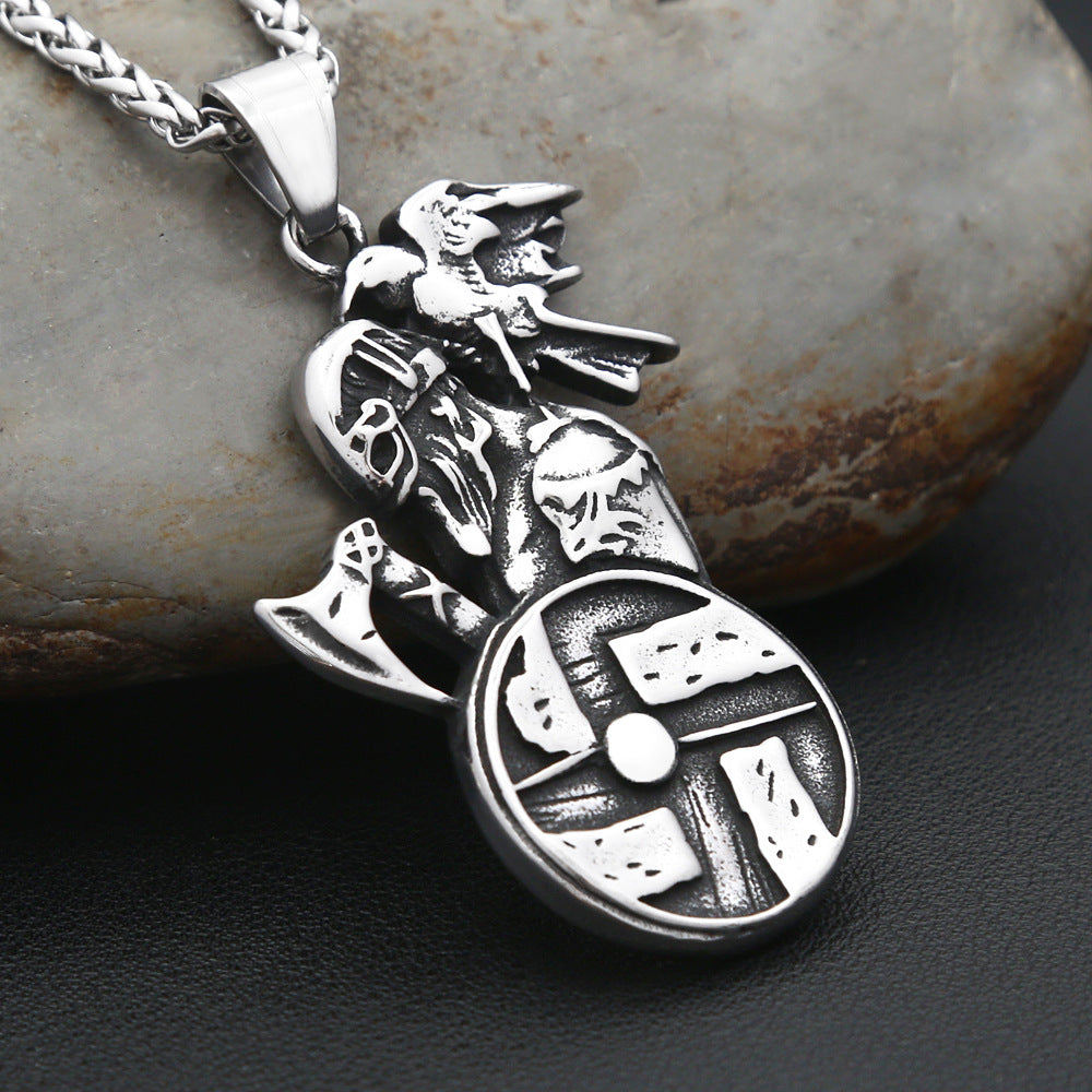 Vintage Viking Stainless Steel Pendant Necklace