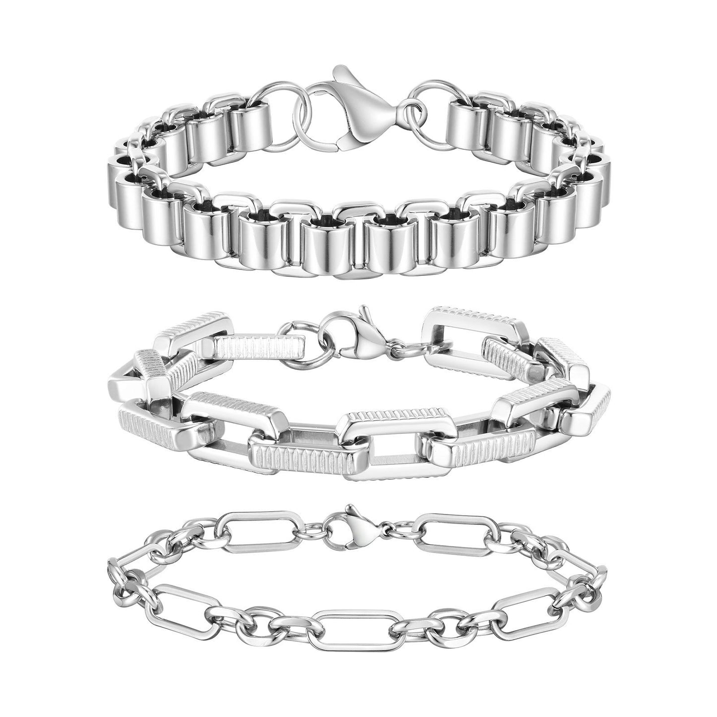 Planderful Mens Stainless Steel Bracelet Handmade For Men