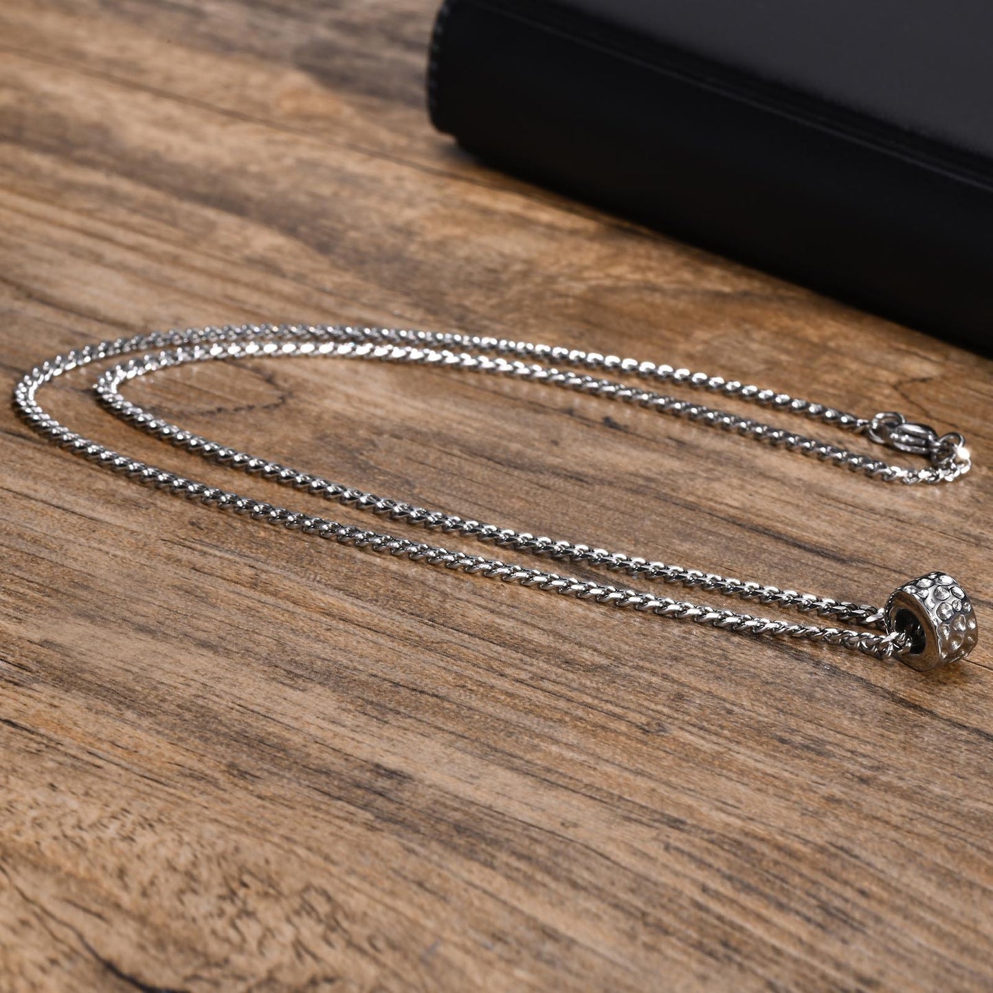 Cross-Border Stainless Steel Hammer Ring Pendant Necklace for Men