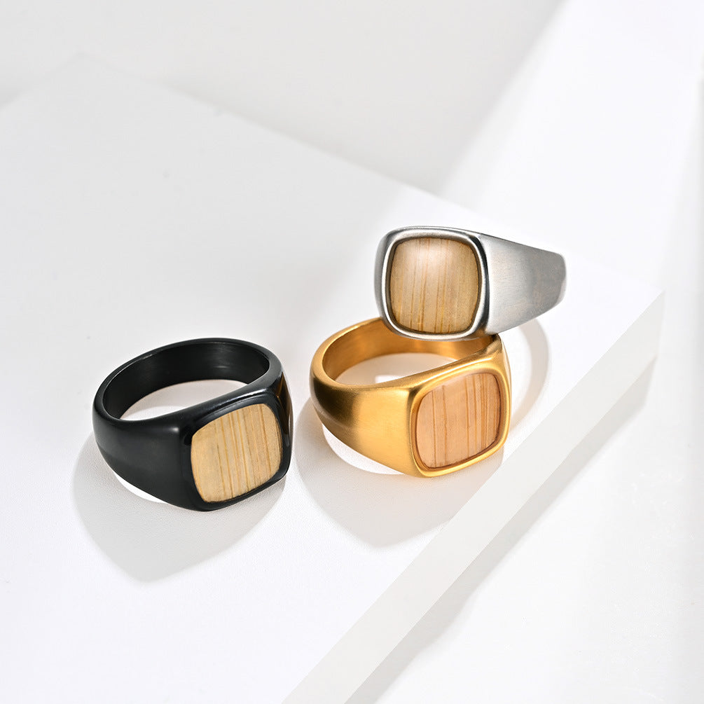 European and American Street Chaofan Titanium Steel Men's Ring