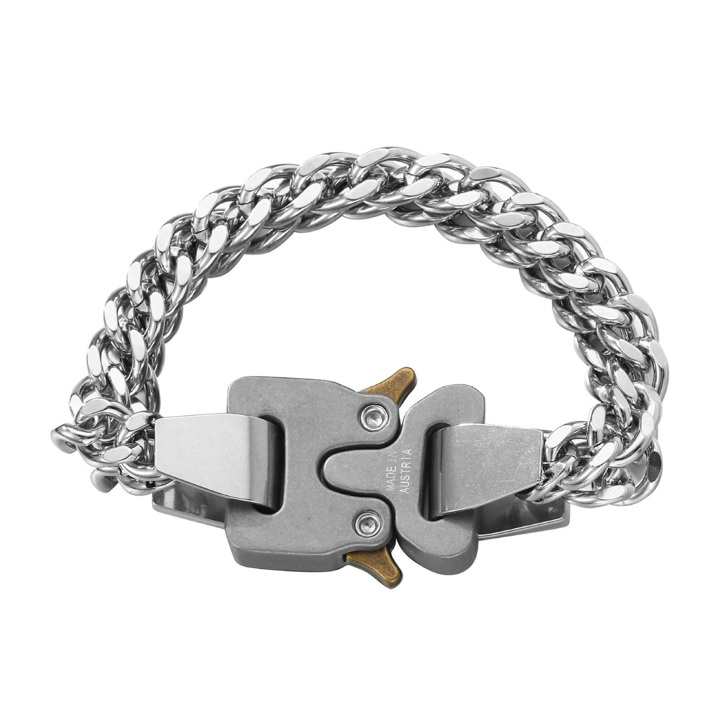 Planderful Jewelry Steel Lock Chain Necklace For Men Hip Hop Street Style Premium