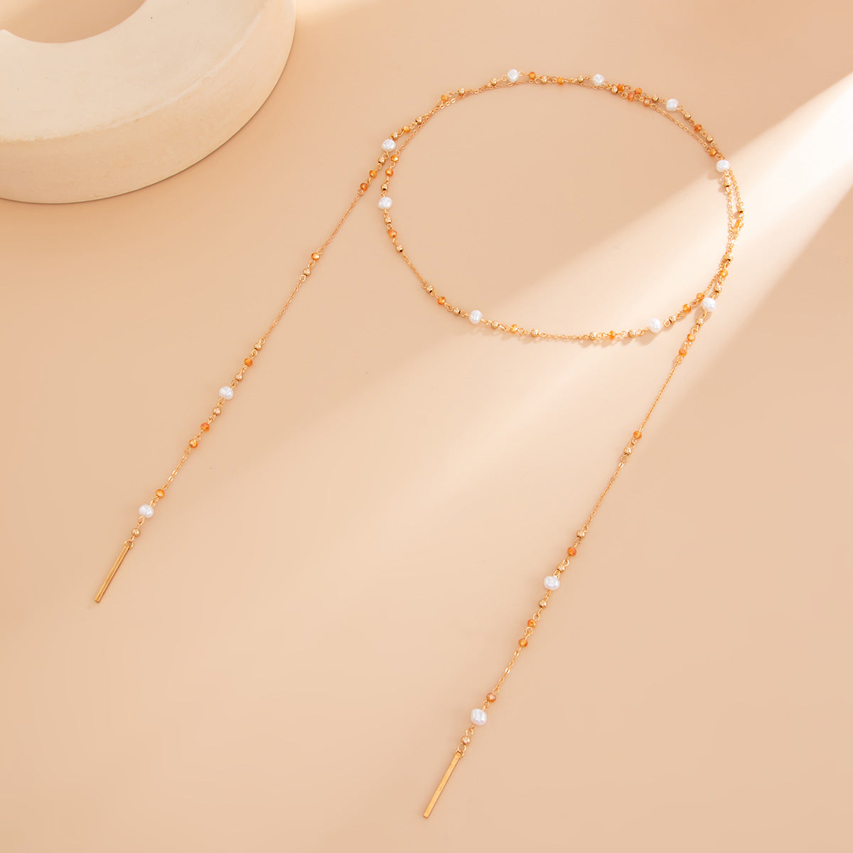 Pearl Rose & Daisy Long Necklace
