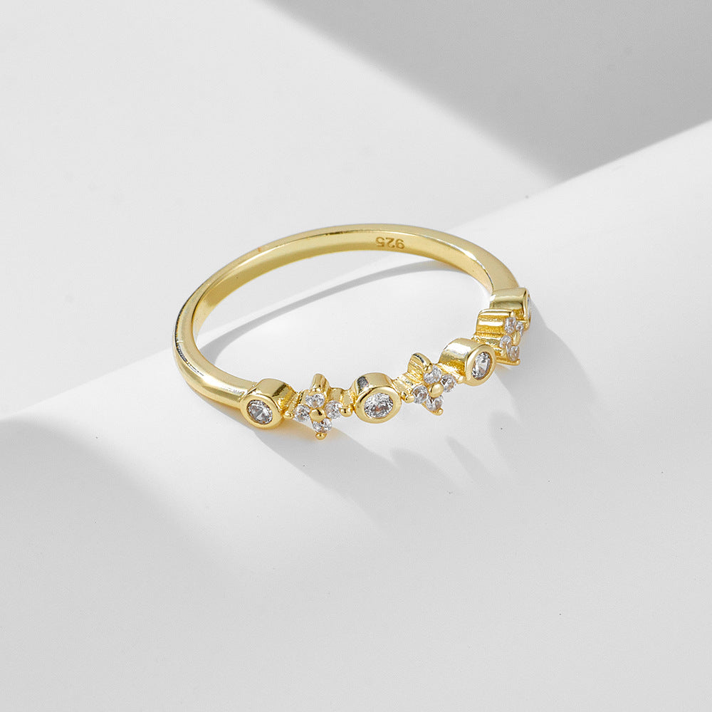 Commuter Zircon Sterling Silver Ring Trend Design