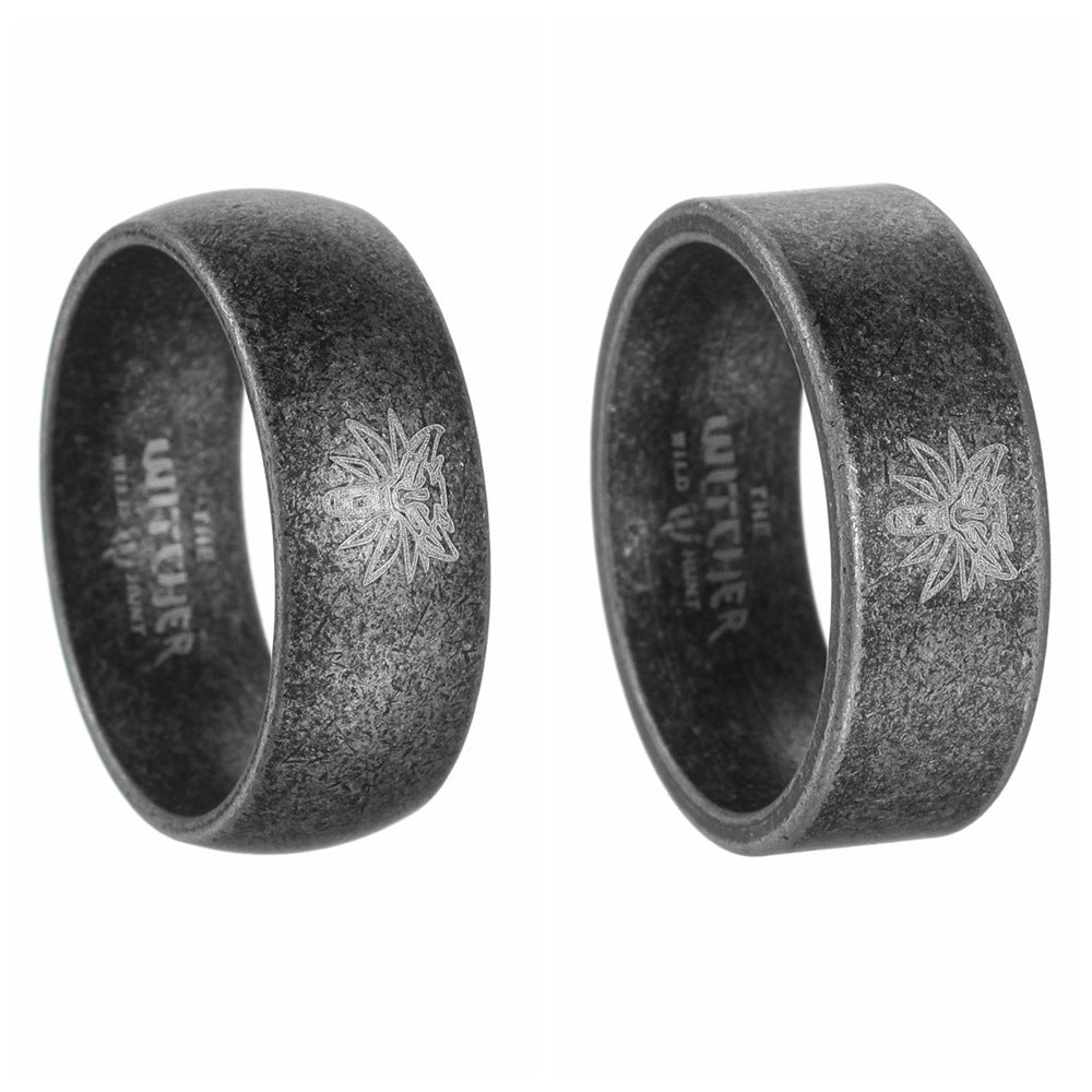 Planderful The Witcher Wolf Head Stainless Steel Ring For Men And Unisex Protection